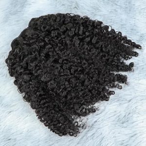 Remy Burmese Curly 100% Human Hair Clip in Curly Hair Extension  Nautral Color Clip-in Full Head 7 Pcs Non-remy Hair 120G - Image 3