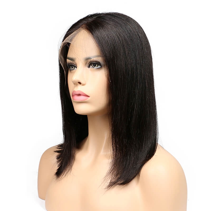 Silky Straight Natural Color Human Hair 13x6 Lace Frontal Wigs Middle Parting Pre Plucked Hair Line - Image 2