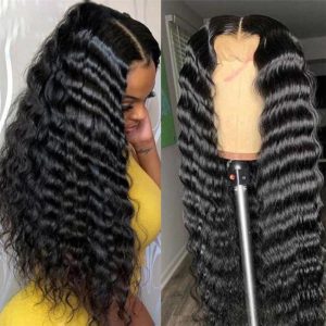 Deep Wave Wig 13x4 Lace Front Human Hair Wigs Pre Plucked 28 Inch Long Deep Wave 13x6 Frontal Wig Brazilian Remy 150% 150% - Image 4