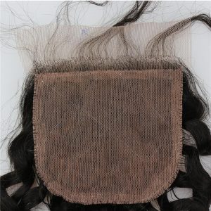 Cheap Malaysian Hair Silk Base Closure 4x4 Human Hair Free Part Curly Silk Top Closure Bleached Konts 10inch - Image 4