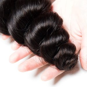 Unprocessed Loose Wave Brazilian Remy Hair 4x4 Lace Closure With Human Hair Bundles 3Pcs Brazilian Loose Wave With Closure - Image 3
