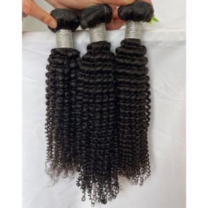 Kinky Curly Human Hair Bundles Brazilian Hair Weft 4 Bundles Natural Color Remy Hair Extensions - Image 5