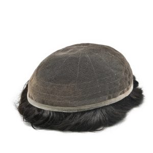Pwigs Hairpiece Super Thin Full Swiss Lace Mens Toupee Soft Light Density Hairpieces Remy Human Hair Repalcement Bleached Knots Transparent Hair Syste - Image 4