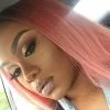 Malaysia Remy Hair 1b/pink Ombre Long Straight Full Lace Wigs Cap 130% Density Human Hair