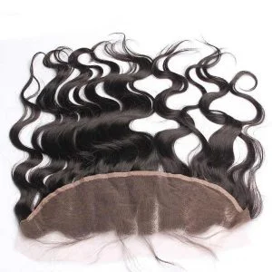 Alternative view of HD Lace Frontal Closure Body Wave Brazalian Remy Hair Ear To Ear Lace Frontal Closure 13x4 inchs Natural Color