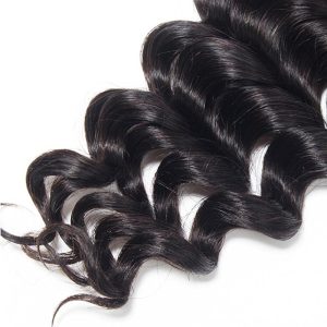 4x4 Middle Part Lace Closure Peruvian Remy Hair Loose Deep Wave Peruvian Remy Hair Deep Wave Lace Closure - Image 3