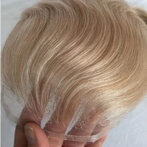 Toupee for Men Human Hair Men's Thin Skin Hair system with French Lace Hair Line Front 8x10 Inches Men Wigs Touppe For Black Men 22# color - Image 13