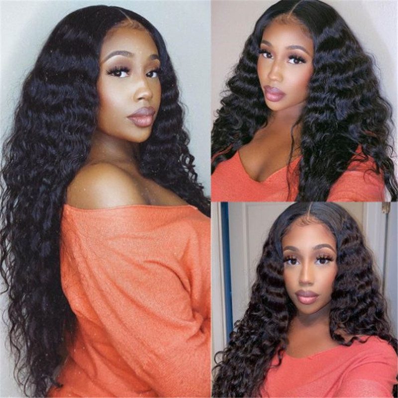 Loose Deep Wave 13*6 Hd Transparent Skin Melt Empire Glueless Compact Frontal Lace Wig Affordable Lace Front Wig Human Hair Wigs - Image 3