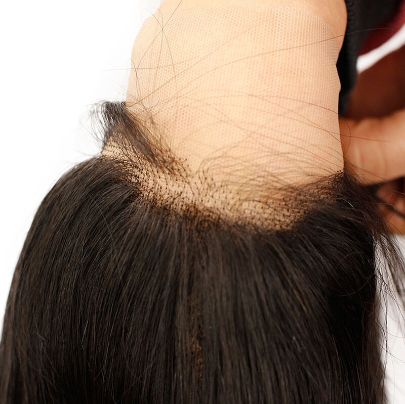 Human Hair Lace Frontal Transparent Lace Frontal Closures With Natural Baby Hair Brazilian Body Wave Remy Hair 13x4 Closure - Image 5