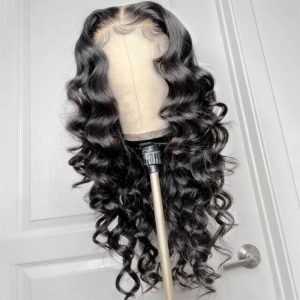 13x6 Lace Front Wig Loose Wave Cambodian Human Hair Wigs 150% Density 13x4 Lace Wigs For Black Women Natural Color Natural Hairline with Baby Hair - Image 3