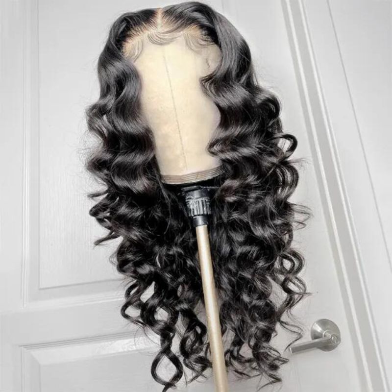 13x6 Lace Front Wig Loose Wave Cambodian Human Hair Wigs 150% Density 13x4 Lace Wigs For Black Women Natural Color Natural Hairline with Baby Hair - Image 3