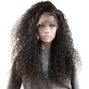 Alternative view of Full Lace Wigs Jerry Curly 10A Unprocessed Brazilian Remy Human Hair Glueless Full Lace Wig Free Part Natural Hairline for Black Women Natural