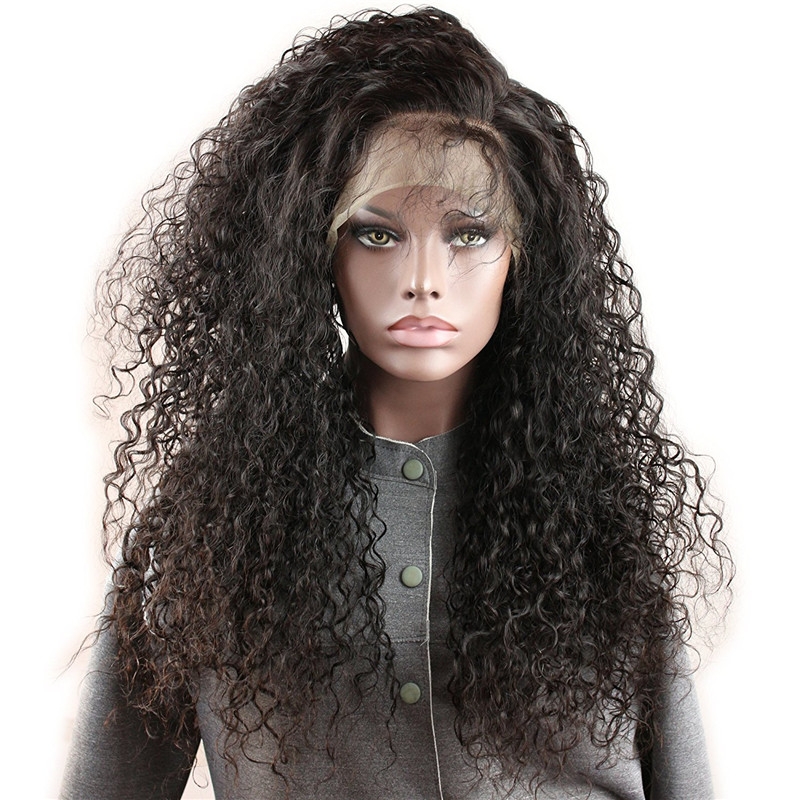 Full Lace Wigs Jerry Curly 10A Unprocessed Brazilian Remy Human Hair Glueless Full Lace Wig Free Part Natural Hairline for Black Women Natural - Image 2