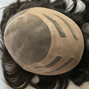 Toupee For Man's Hair Replacement System Wigs With Soft Thin 10"X 8" Mono Lace Hairpiece 90% #5 Brown Human Hair Mixed 10% Grey Hair - Image 17