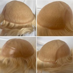 613# New Hairpiece Q6 Toupee For Men Swiss Lace & PU Base Human Hair Replacement System Unit Toupee Wig For Men Wigs 8x10 Toupee - Image 6