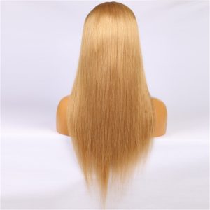 Alternative view of Virgin Human Hair Lace Front Wig Honey Color Straight