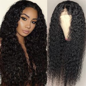 360 Lace Frontal Kinky Curly 150% Density Natural Hairline Beach Curl Human Hair Wigs - Image 7