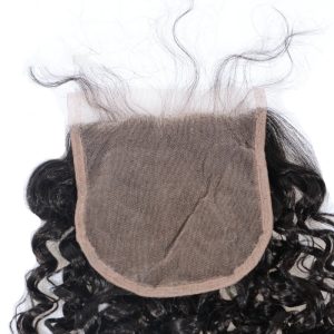 Transparent HD Swiss Thinner lace Curly Natural Color Lace Closure With Natural Baby Hair Bleached Knots Lace Size 5x5 Unprocessed Human Hair - Image 4