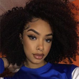 4B 4C Afro Kinky Curly Wig HD Swiss Transparent Lace Front Wig Deep Part 13x6 Lace Front Wig Human Hair Pre Plucked Remy Brazilian Lace Frontal Wigs - Image 4