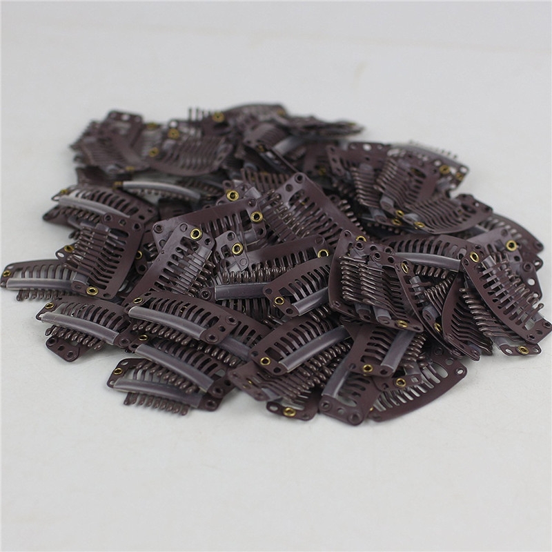 100pcs U Shape Metal Snap Clips for Hair Extensions DIY(Black Color) - Image 4