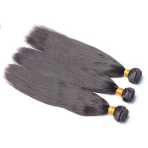 Italian Yaki Straight Brazilian Human Hair 3 Pcs/Lot Natural Color Hair Weave Bundles - Image 4