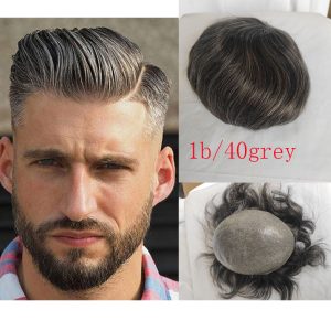 PU V-loop Super Thin Skin Hairpiece Ultra Thin Skin Mens Toupee Invisible Men Hair Replacement Poly Disposable Hairpiece Natural Hairline - Image 30