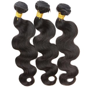 Best Human Hair Weave Unprocessed Brazilian Hair Extensions for Thin Hair Black Body Wave - Image 4