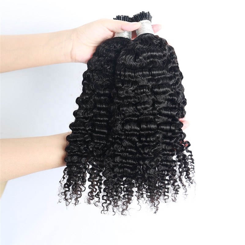 4B 4C I Tip Human Hair Extension Kinky Curly I Tip Micro Links Hair Extensions 3B 3C I Tips Hair