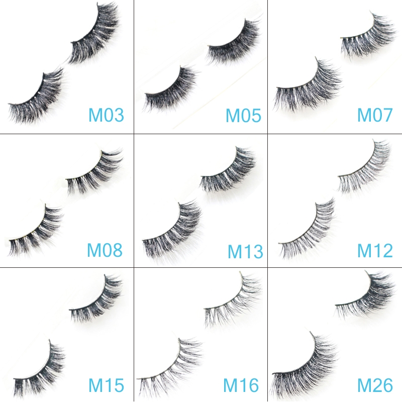 False Eyelashes 3D Mink Fur Siberian Fur Fake Lashes Reusable for Makeup Natural Thick Black Color - Image 4