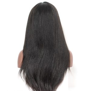Alternative view of Silk Top Full Lace Wigs Light Yaki Brazilian Silk Base Ponytail Wigs 150% Density Wigs No Shedding Pre-Plucked Natural Hair Line