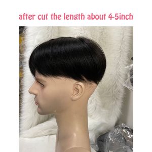 Pwigs Toupee For Men Silk Base Toupee Real Human Hair Replacement System For Men Hair pieces Natural Hairline Clip in Crown 1B Color - Image 13