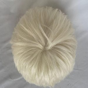 Cut Hairstyle Human Hair Piece Wigs Toupee for Men Hair Replacement System Human Hair Toupee For Men Natural Lace Front with Skin 10x8 Straight 60# Platinum Blonde Color - Image 10