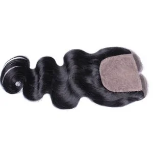 Alternative view of Lace Closures In Beauty Supply Stores Body Wave Brazilian Remy Hair Silk Base Top Lace Closure 4x4inches Natural Color