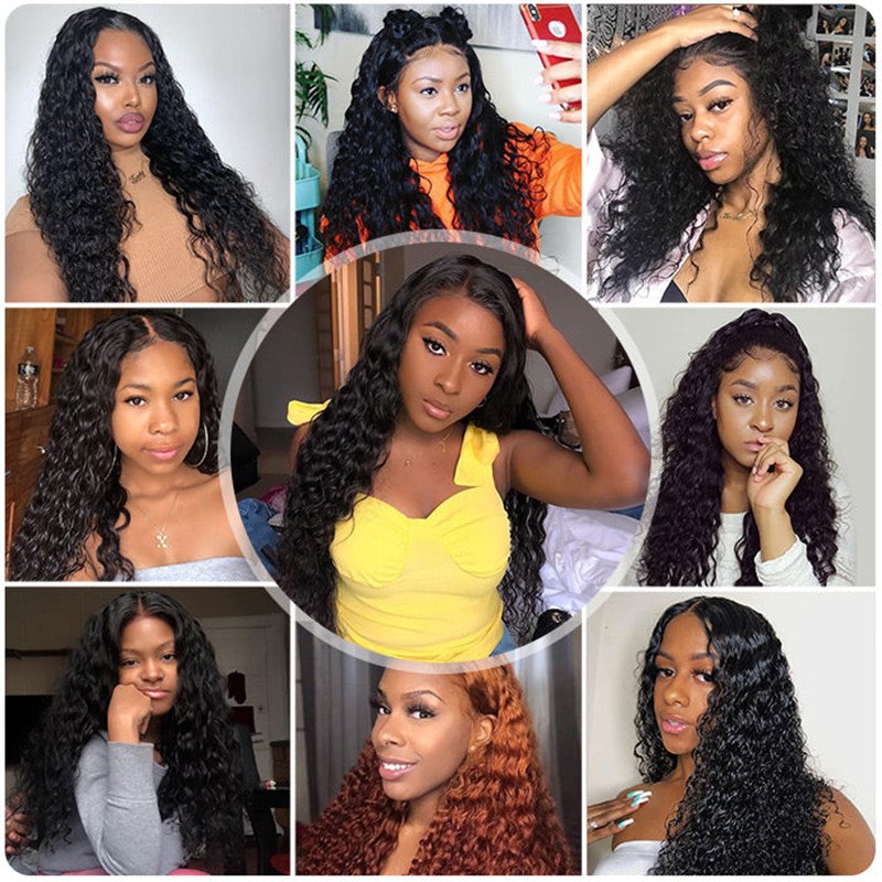 Water Wave 4X4 Hd Transparent Lace With Closure Wet And Wavy Wigs 150% Density Human Hair Natural Hairline - Image 8