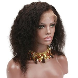 Curly Lace Front Human Hair Wigs Brazilian Remy Hair Lace Wigs for Black Women Pre Plucked Natural Hair Line Bleached Knots Baby Hair Around