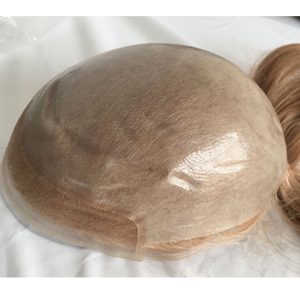Toupee for Men Human Hair Men's Thin Skin Hair system with French Lace Hair Line Front 8x10 Inches Men Wigs Touppe For Black Men 22# color - Image 42