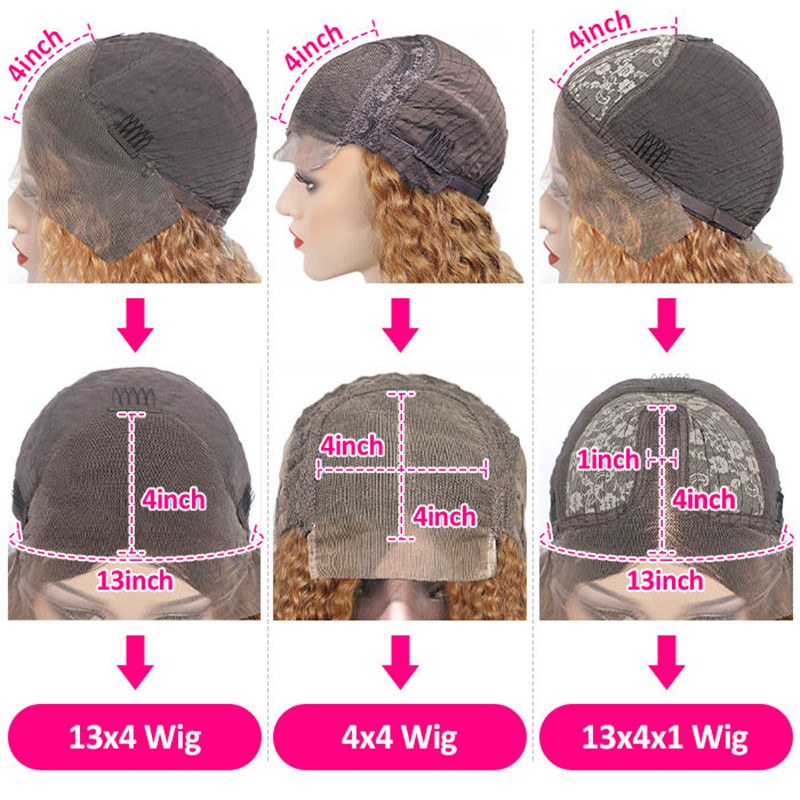 Honey Blonde 13X4 Hd Lace Front Wig Deep Wave #27 Colored Human Hair Wigs 4X4 Closure Wig For African American - Image 6