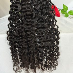12A Deep Curly Raw Burmese 100% Human Hair Extension Burmese Curly Human Hair Weft Unprocessed Virgin Human Weave 3 Bundle - Image 3