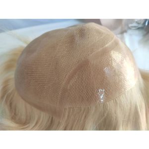 613# New Hairpiece Q6 Toupee For Men Swiss Lace & PU Base Human Hair Replacement System Unit Toupee Wig For Men Wigs 8x10 Toupee - Image 8