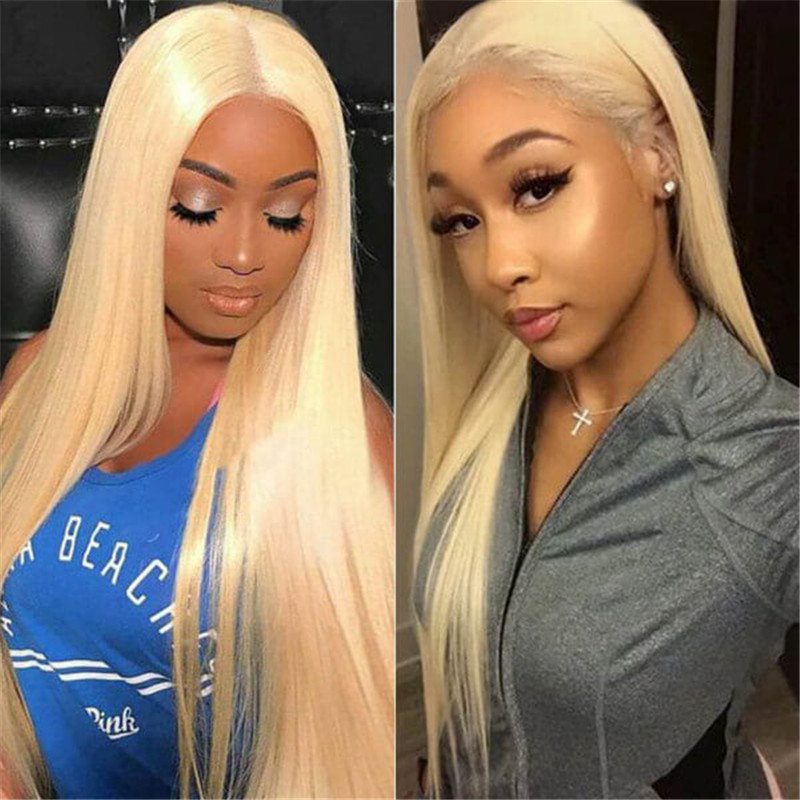 150% Density Straight Hair 4X4 Hd Lace Closure Wig #613 Blonde 100% Human Hair Wig For Women - Image 2