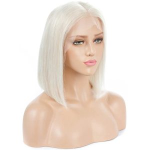 Alternative view of Silky Straight Middle Part Human Hair Full Lace Wigs Bleached Knots With Natural Baby Hair