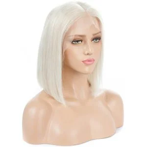 Alternative view of Silky Straight Middle Part Human Hair Full Lace Wigs Bleached Knots With Natural Baby Hair