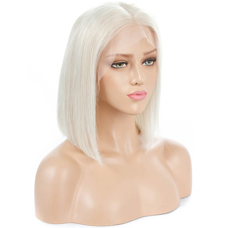 Silky Straight Middle Part Human Hair Full Lace Wigs Bleached Knots With Natural Baby Hair - Image 2