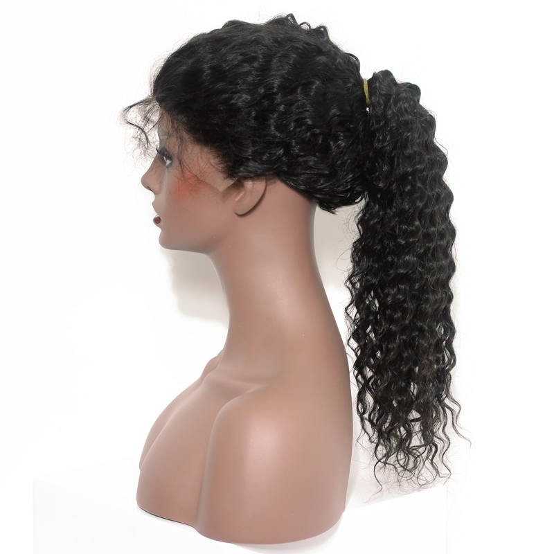 Lace Front Wigs vs Lace Front Wig 250% Density Preplucked Natural Hairline Natural Color Deep Wave Peruvian Human Hair - Image 4