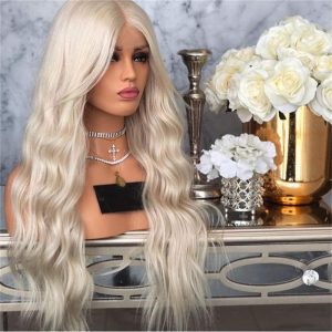 Alternative view of #60 Color Platinum Blonde 13x4 Lace Front Human Hair Wigs For Women HD Transparent Lace Glueless Lace Wigs European Human Hair