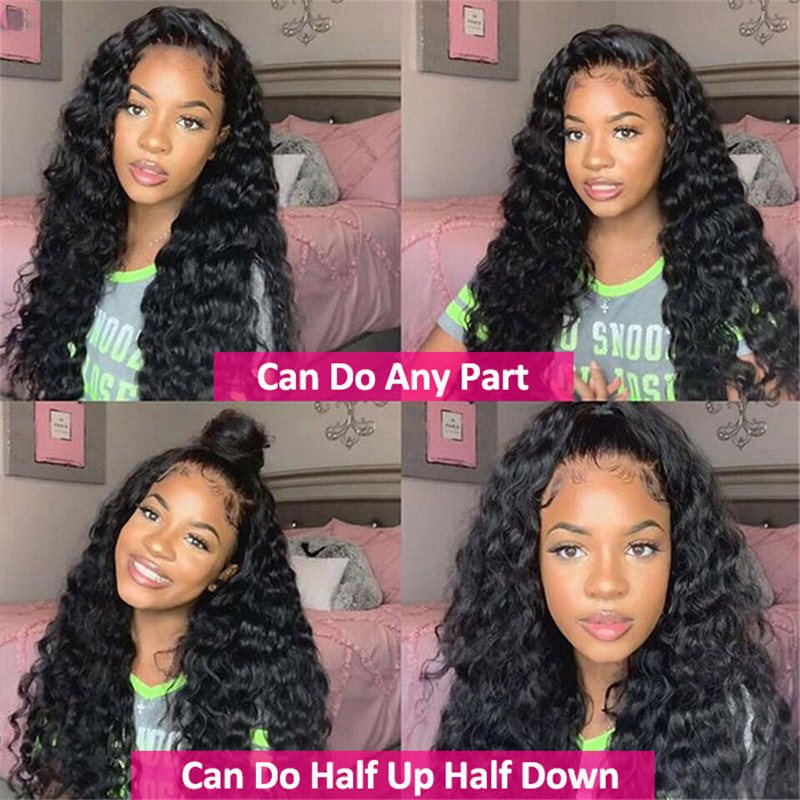 Loose Deep Wave 13*6 Hd Transparent Skin Melt Empire Glueless Compact Frontal Lace Wig Affordable Lace Front Wig Human Hair Wigs - Image 5