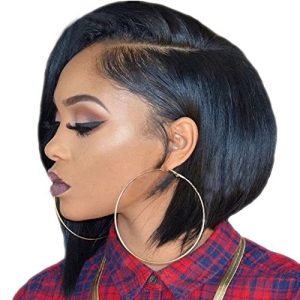 150% Density Brazilian Straight Human Hair Bob Wig Unprocessed Short Human Hair Lace Front Wigs 13x6 Lace Frontal for Black Women - Image 2