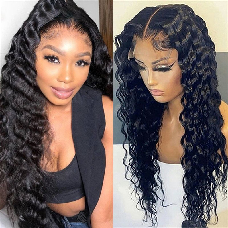 150% Density Glueless Lace Front Wigs Deep Wave Lace Front Human Hair Wigs Pre Pluck Lace Front Human Hair Wigs For Women - Image 5