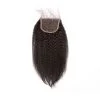 4x4 HD Lace Closure Ftontal  Natural Color Kinky Straight Brazilian Remy Human Hair Free Part Lace Closure 4x4 inches