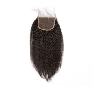 4x4 HD Lace Closure Ftontal Natural Color Kinky Straight Brazilian Remy Human Hair Free Part Lace Closure 4x4 inches
